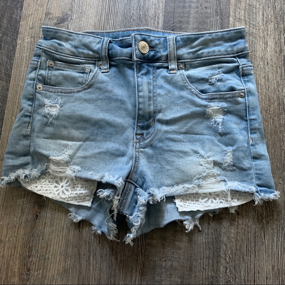 American Eagle | Hi Rise Shortie w/ Lace Pockets